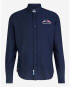 Chemise droite Oxford bleu marine