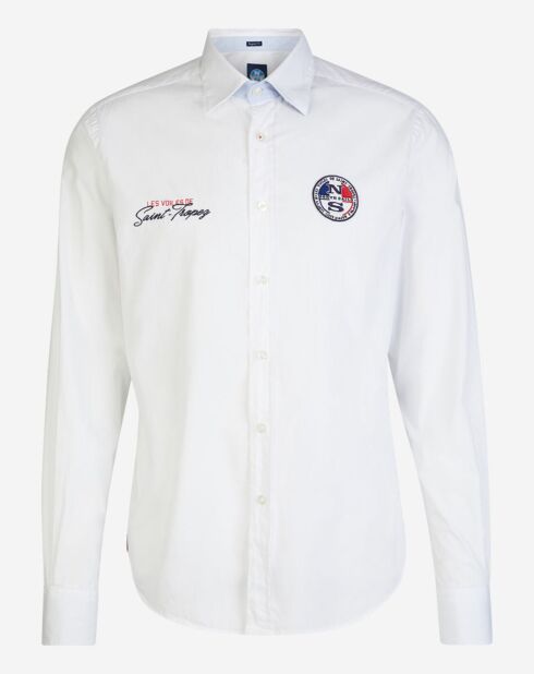 Chemise droite Popeline blanche