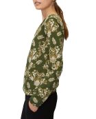 Chemise jersey imprimée fleurs verte