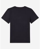 T-Shirt Logo tricolore noir