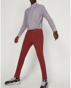 Pantalon chino Slim Krandi bordeaux