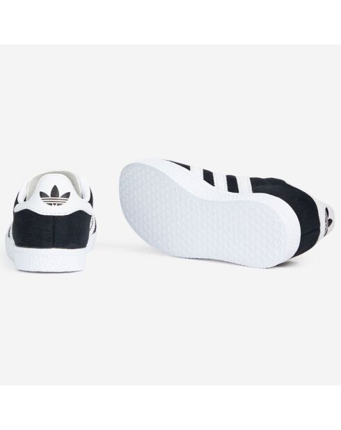 Baskets en Velours de Cuir Gazelle 2 noir/blanc