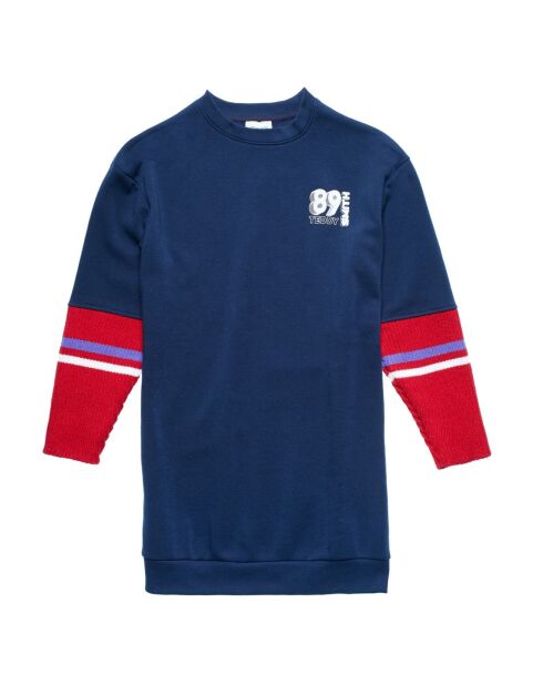Robe sweat Rococo bleu marine/rouge