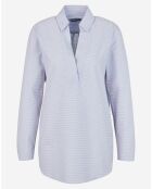 Blouse Popelin rayée bleue