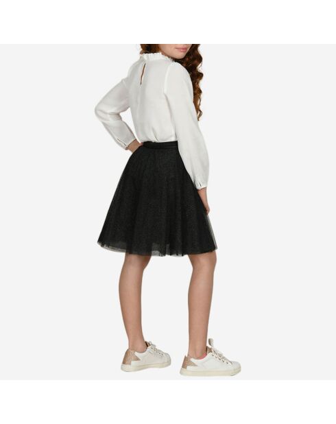 Jupe courte forme trapèze unie noire