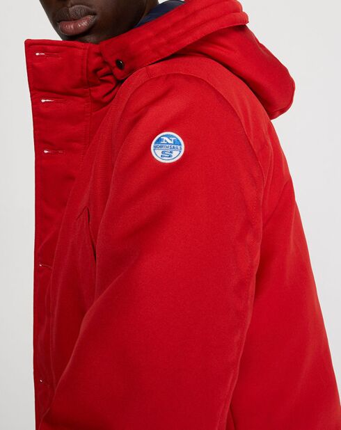 Parka Cardiff longue rouge