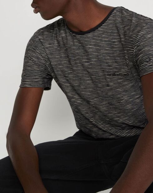 T-Shirt Ken Tin rayures noir/gris