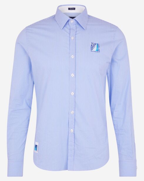 Chemise ajustée North Sails X Les Voiles de St Tropez rayures blanc/bleu