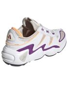 Baskets en Cuir & Mesh Fyw S-97 blanc/violet