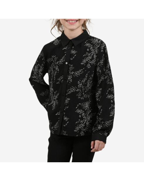 Chemise imprimé graphiques noire