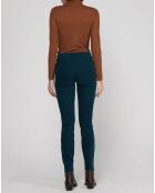 Pantalon slim en Velours fin Alby vert foncé