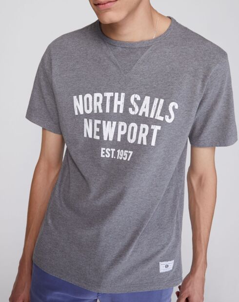 T-Shirt Newport Flocke gris chiné