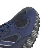 Baskets en Velours de Cuir & Mesh Yung-1 bleu marine/gris