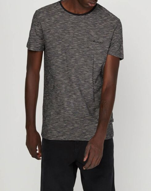 T-Shirt Ken Tin rayures noir/gris
