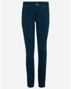 Pantalon slim en Velours fin Alby vert foncé