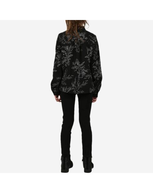 Chemise imprimé graphiques noire