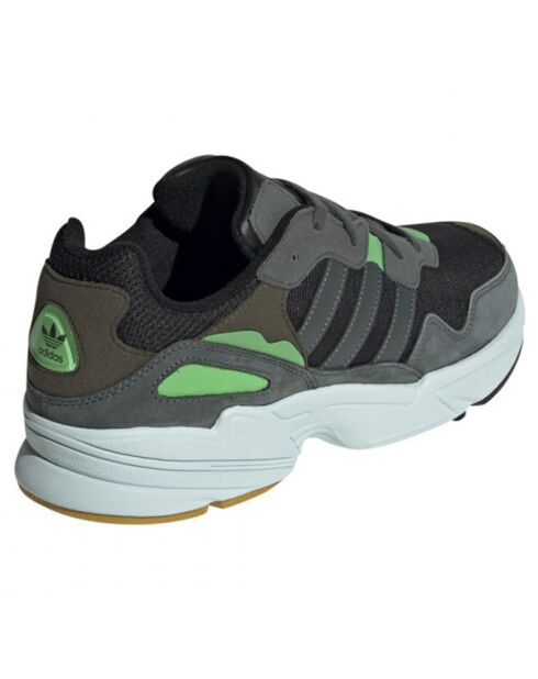 Baskets en Velours de Cuir & Mesh Yung-96 noir/bleu