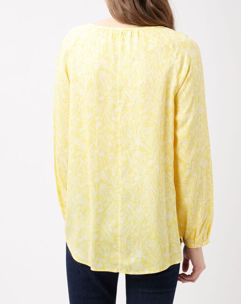 Chemise imprimé floral jaune