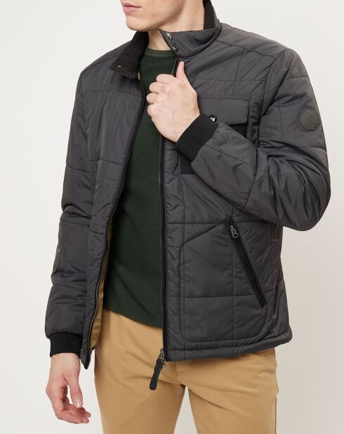 Blouson matelassé gris