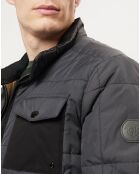 Blouson matelassé gris