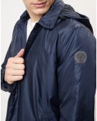 Blouson en micro ripstop bleu marine