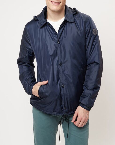 Blouson en micro ripstop bleu marine