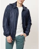 Blouson en micro ripstop bleu marine