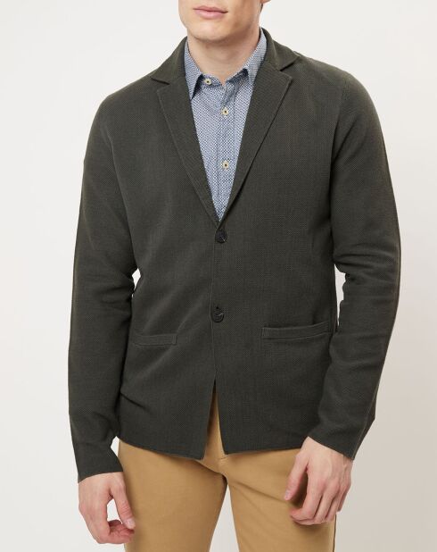 Veste en jersey kaki