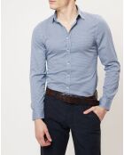 Chemise shapped fit bleue