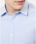 Chemise oxford shapped fit bleu ciel