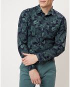 Chemise relaxed fit imprimé relaxed fit bleu/vert