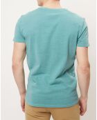 T-Shirt col V vert