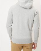 Sweat zippé intérieur polaire regular fit gris chiné