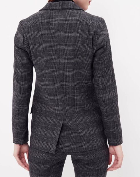 Veste Vallette à carreaux grise