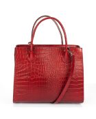 Borsa Celia in pelle rossa - 30x13x27 cm