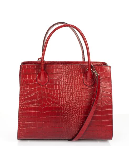 Borsa Celia in pelle rossa - 30x13x27 cm