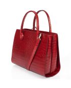 Borsa Celia in pelle rossa - 30x13x27 cm