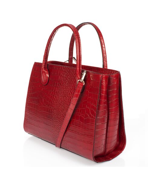 Borsa Celia in pelle rossa - 30x13x27 cm