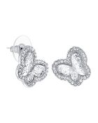 Boucles d'oreilles Mariposa argenté/blanc