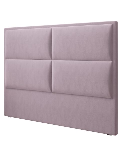 Tête de lit en velours lara lavande - 140x120 cm