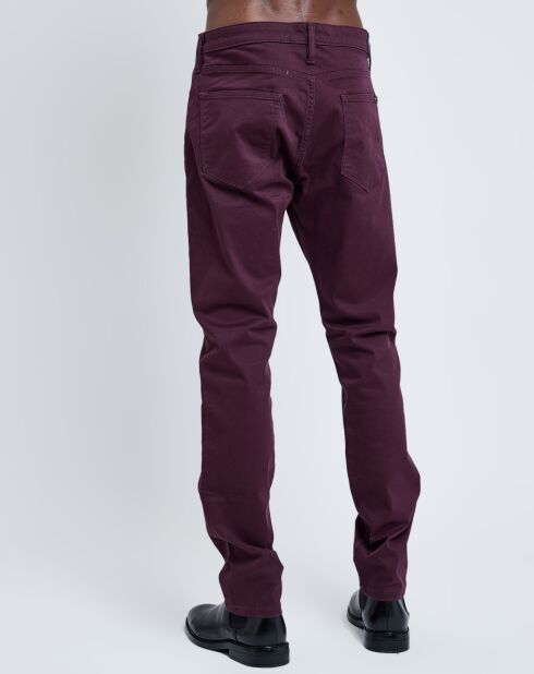 Pantalon slim Suprême Flex bordeaux