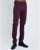 Pantalon slim Suprême Flex bordeaux