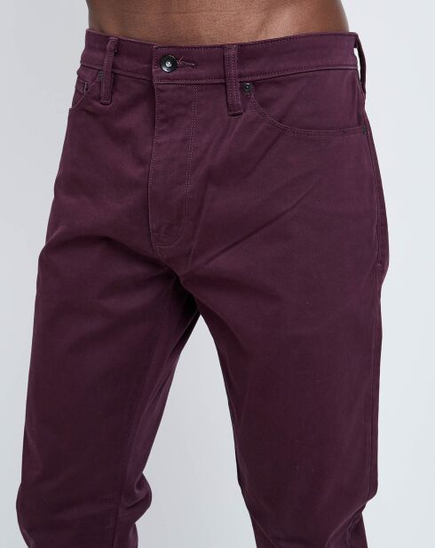 Pantalon slim Suprême Flex bordeaux