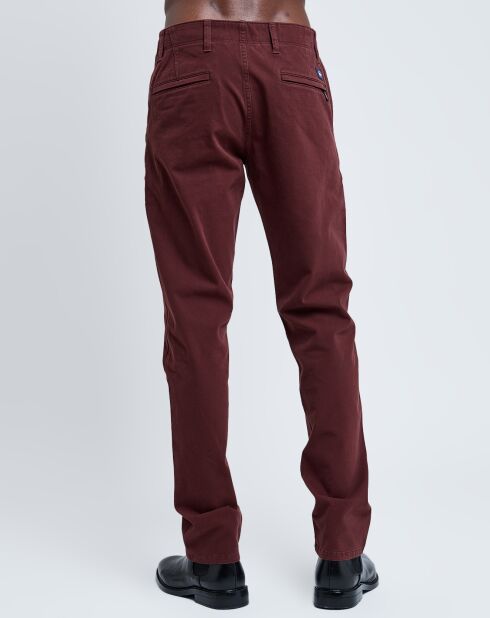 Pantalon Slim Tapered 360 Flex bordeaux