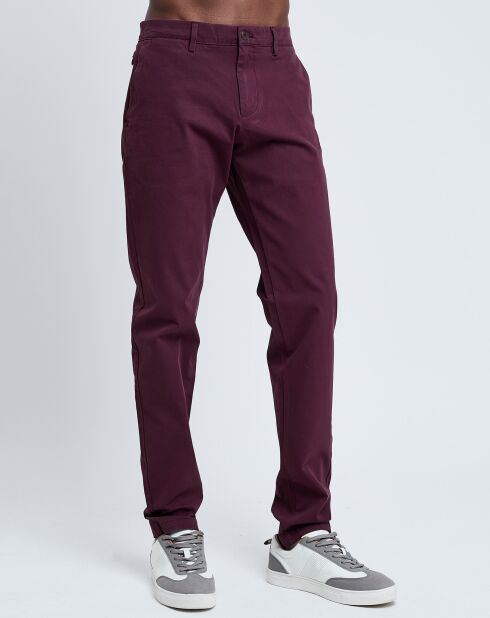 Pantalon Tapered Smart 360 Flex bordeaux