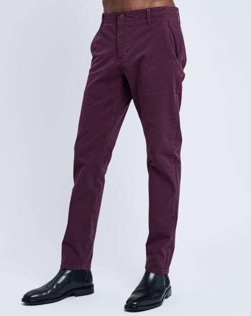 Pantalon Slim Tap bordeaux