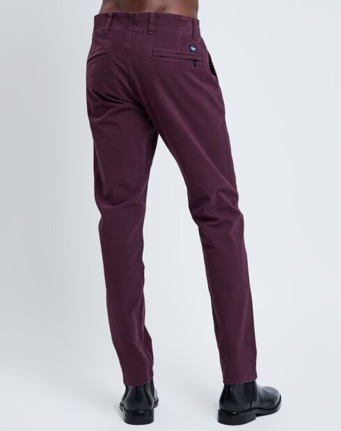 Pantalon Slim Tap bordeaux