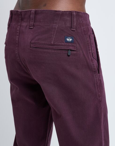 Pantalon Slim Tap bordeaux