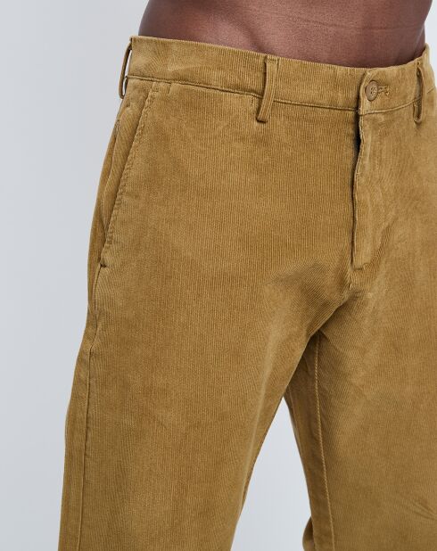 Pantalon slim Tapered 360 Flex moutarde
