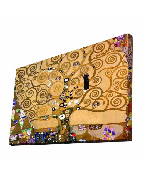 Tableau reproduction Gustav Klimt multicolore - 70x100 cm